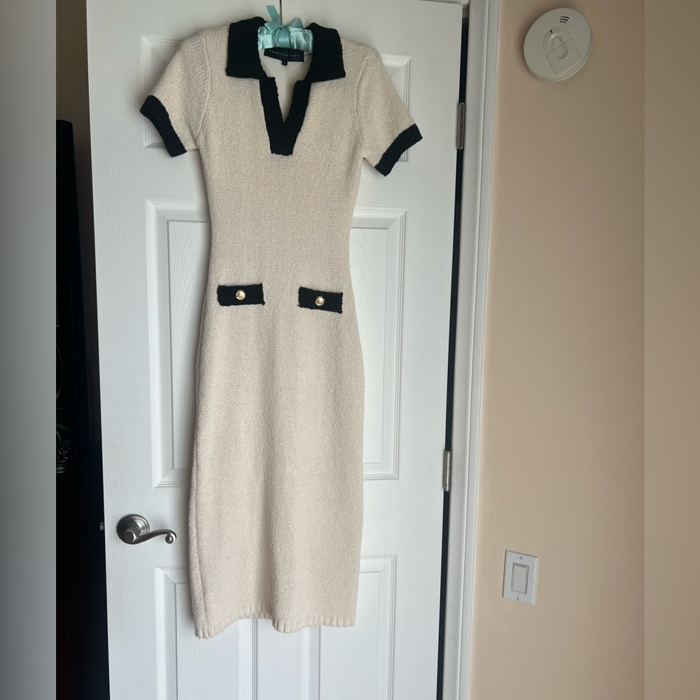 Endless Rose Crochet Knit Collared Dress